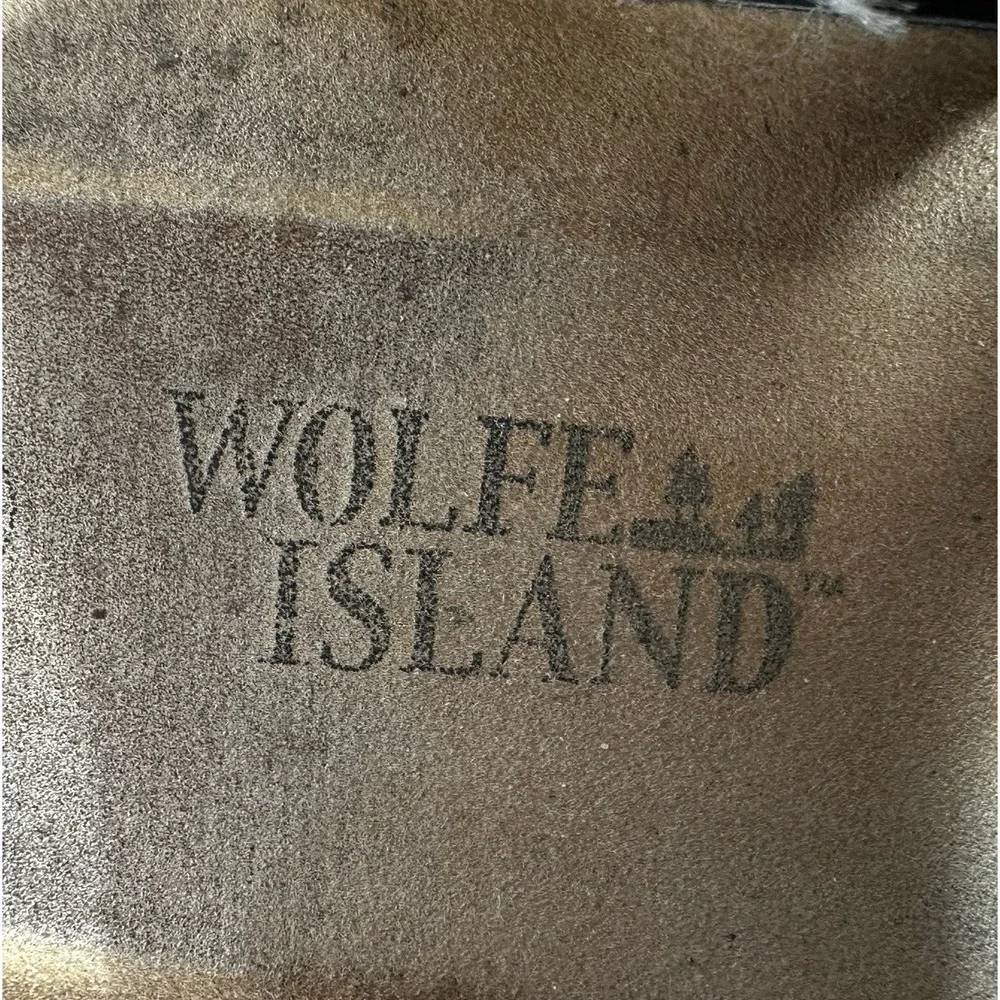 Wolfe Island Men's Comfort Sandals Brown Hook & Loop Adjustable Size 9 Casual
